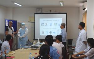 Training session for COVID-19 in Cambodia