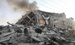 Bombed building in Gaza
