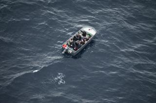 Boat awaiting rescue