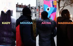 composition of 4 silhoutte images