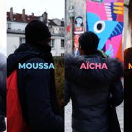 composition of 4 silhoutte images