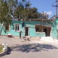 Shelled out hospital building in Kherson