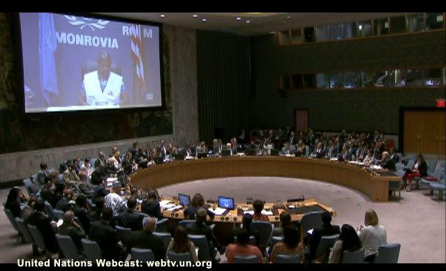 Jackson K.P. Naimah delivers statement to UN Security Council