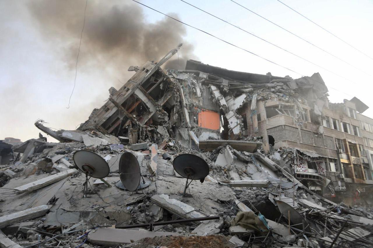 Bombed building in Gaza