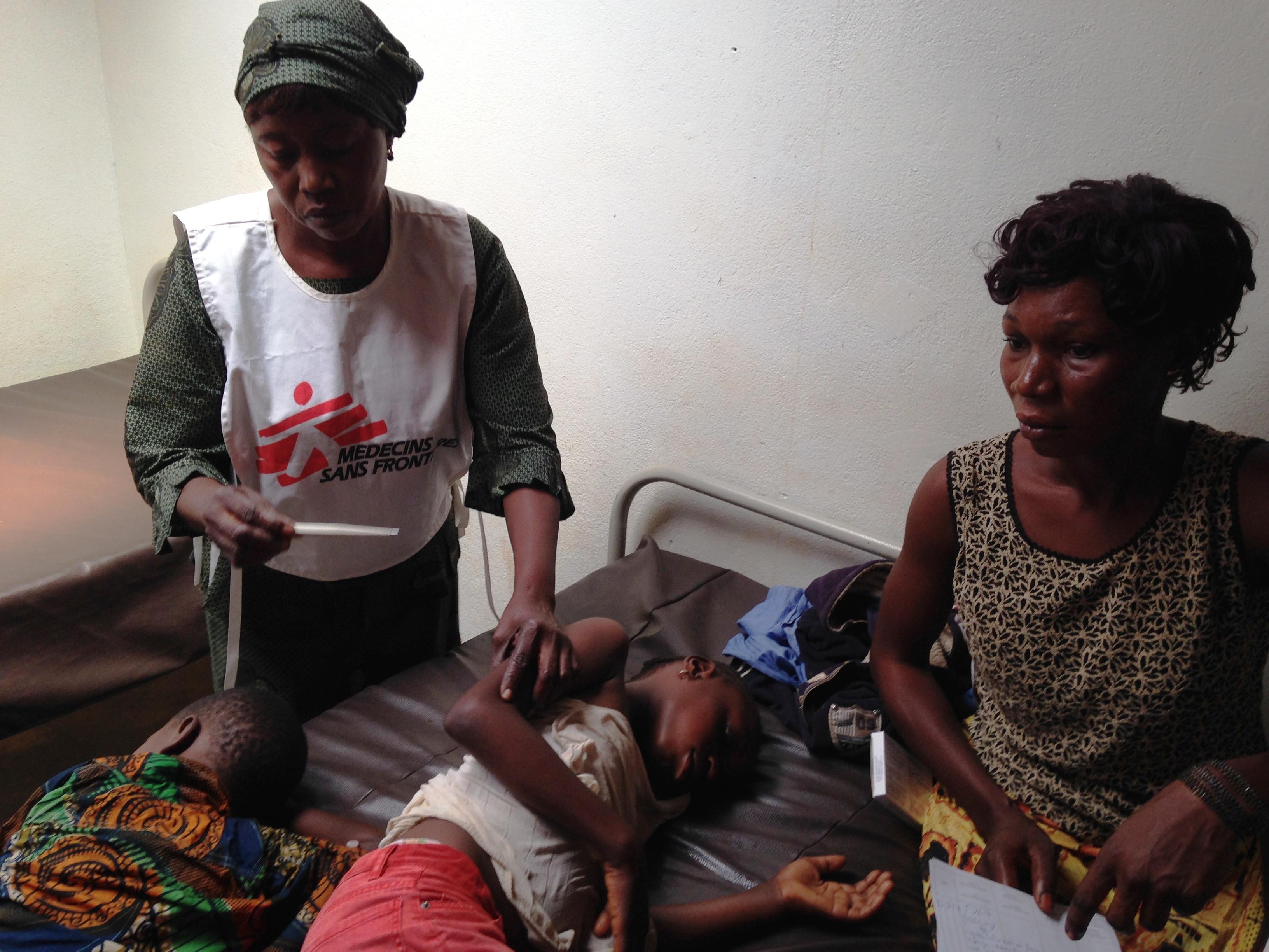Corine, whose two daughters are being treated for malaria