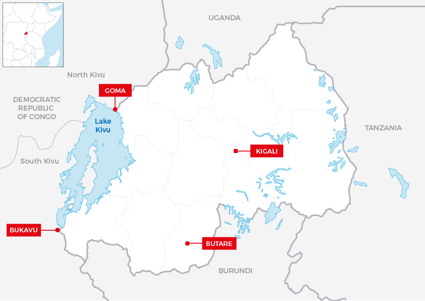 Map of Rwanda