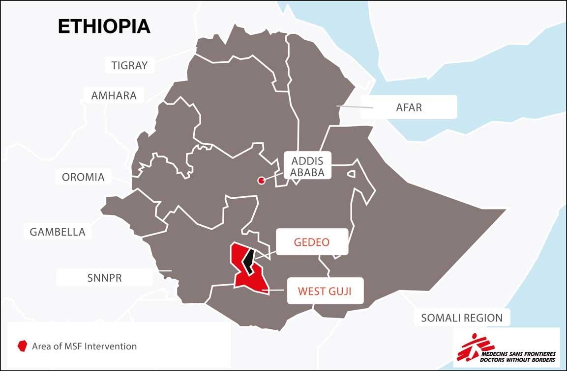 Ethiopia map_emergency intervention_Aug 2018