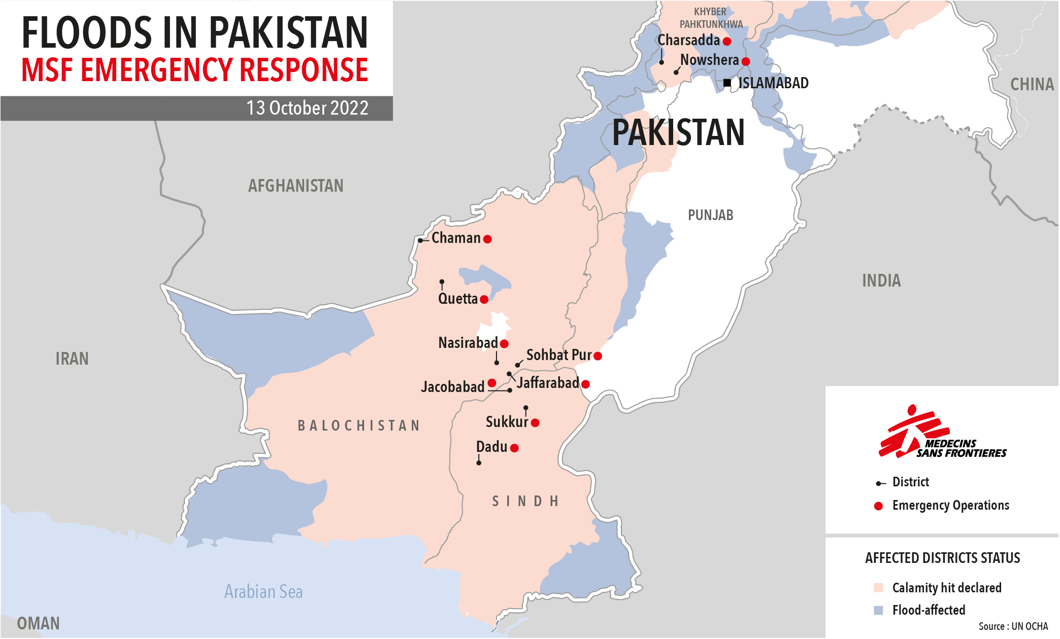 Pakistan floods response, 10 October 2022.