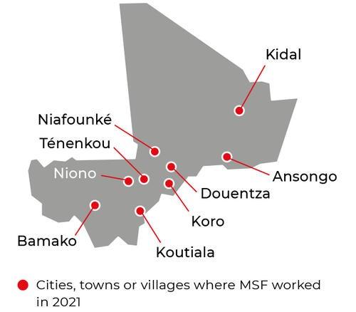 Activités de MSF au Mali en 2021