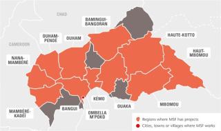 Central African Republic Map IAR 2016 - AR