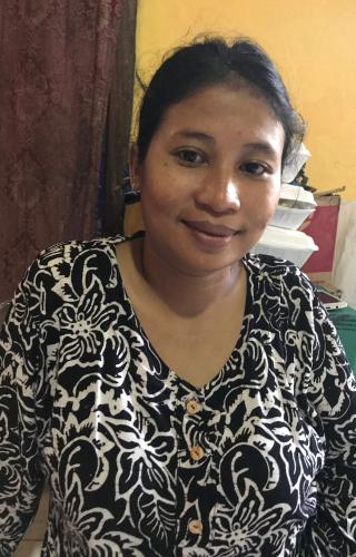 Elis, a 30-year-old mother who is also 7 months pregnant, Indonesia