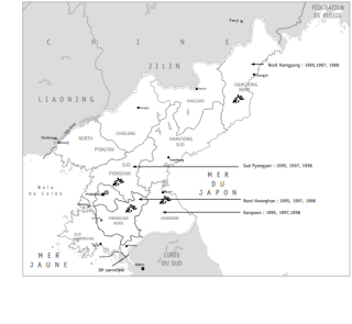 Presence MSF en Corée du Nord 1995-1998