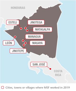 MSF in Nicaragua and Costa Rica in 2019