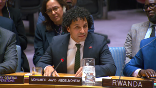 Dr Javid Abdelmoneim addresses the UN Security Council