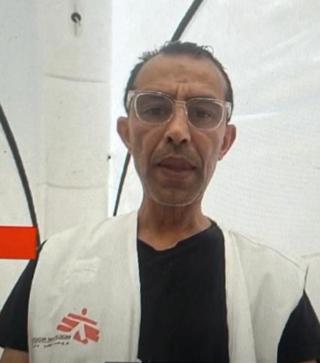Dr Mohammed Abu Mughaisib in his white MSF vest.